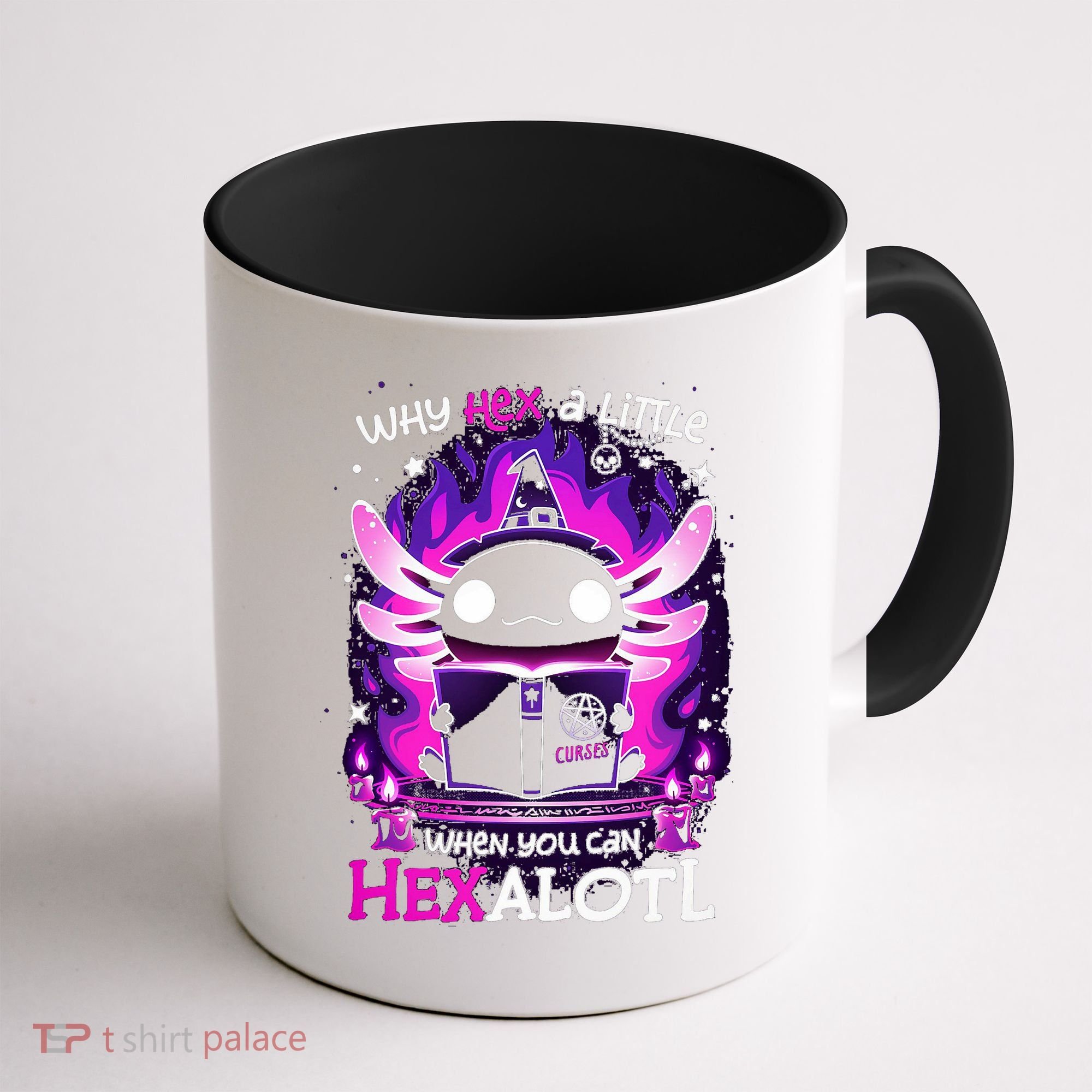 Why Hex A Little When U Can Hex Alotl Axolotl Halloween  Coffee Mug