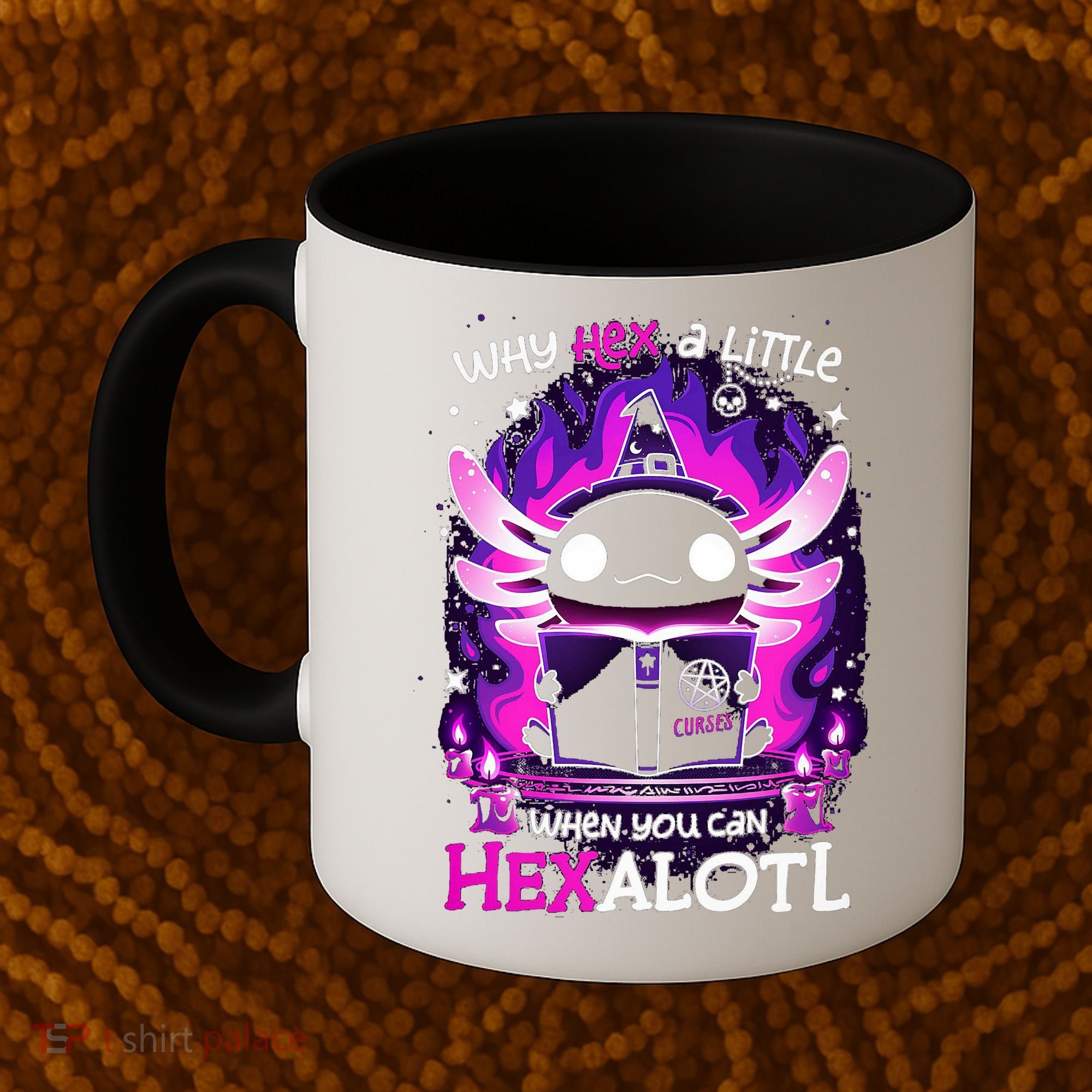 Why Hex A Little When U Can Hex Alotl Axolotl Halloween  Coffee Mug