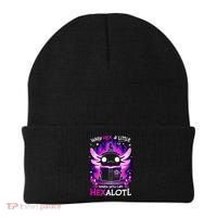 Why Hex A Little When U Can Hex Alotl Axolotl Halloween  Beanie thumb 0