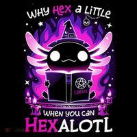 Why Hex A Little When U Can Hex Alotl Axolotl Halloween  Women's Hoodie thumb 2