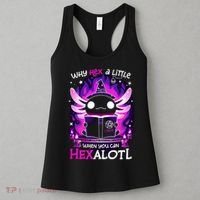 Why Hex A Little When U Can Hex Alotl Axolotl Halloween  Women's Tank Top thumb 3