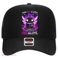 Why Hex A Little When U Can Hex Alotl Axolotl Halloween  Hat thumb 0