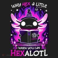 Why Hex A Little When U Can Hex Alotl Axolotl Halloween  Hat thumb 2