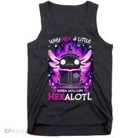 Why Hex A Little When U Can Hex Alotl Axolotl Halloween  Tank Top thumb 0