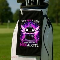 Why Hex A Little When U Can Hex Alotl Axolotl Halloween  Golf Towel thumb 2