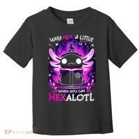 Why Hex A Little When U Can Hex Alotl Axolotl Halloween  Toddler T-Shirt thumb 0