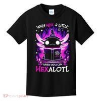 Why Hex A Little When U Can Hex Alotl Axolotl Halloween  Kids T-Shirt thumb 0