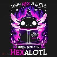 Why Hex A Little When U Can Hex Alotl Axolotl Halloween  Tote Bag thumb 4