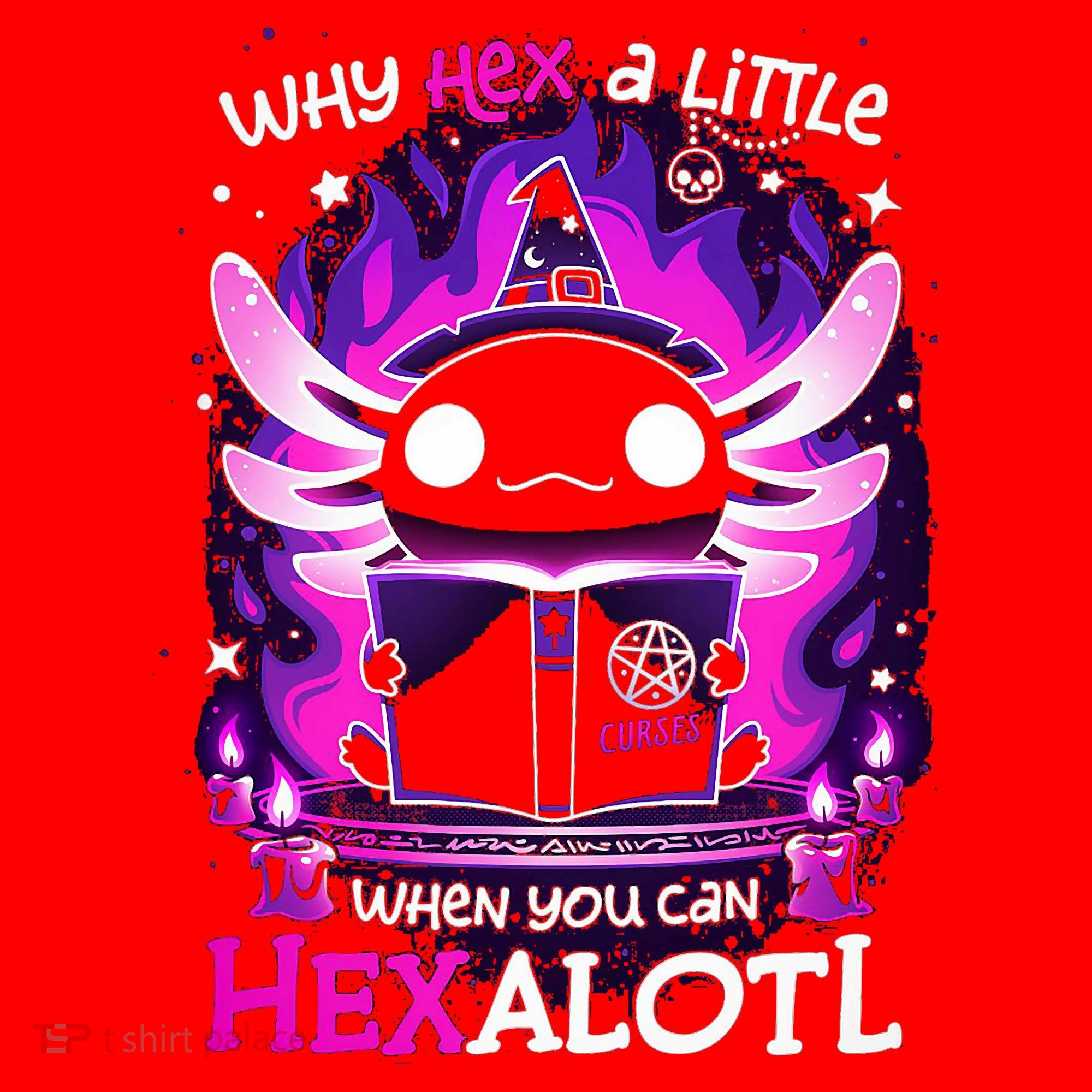 Why Hex A Little When U Can Hex Alotl Axolotl Halloween  Santa Hat