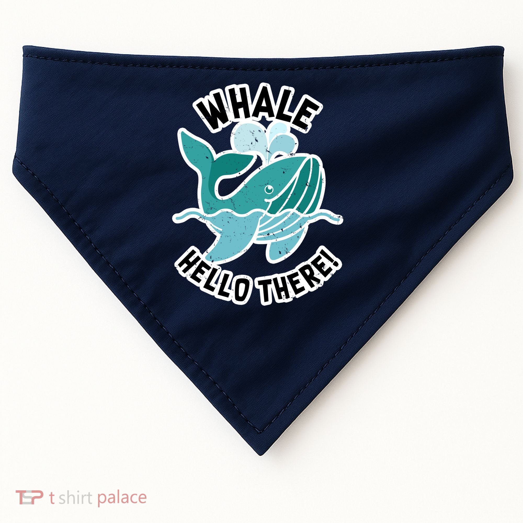 Whale Hello There USA-Made Doggie Bandana