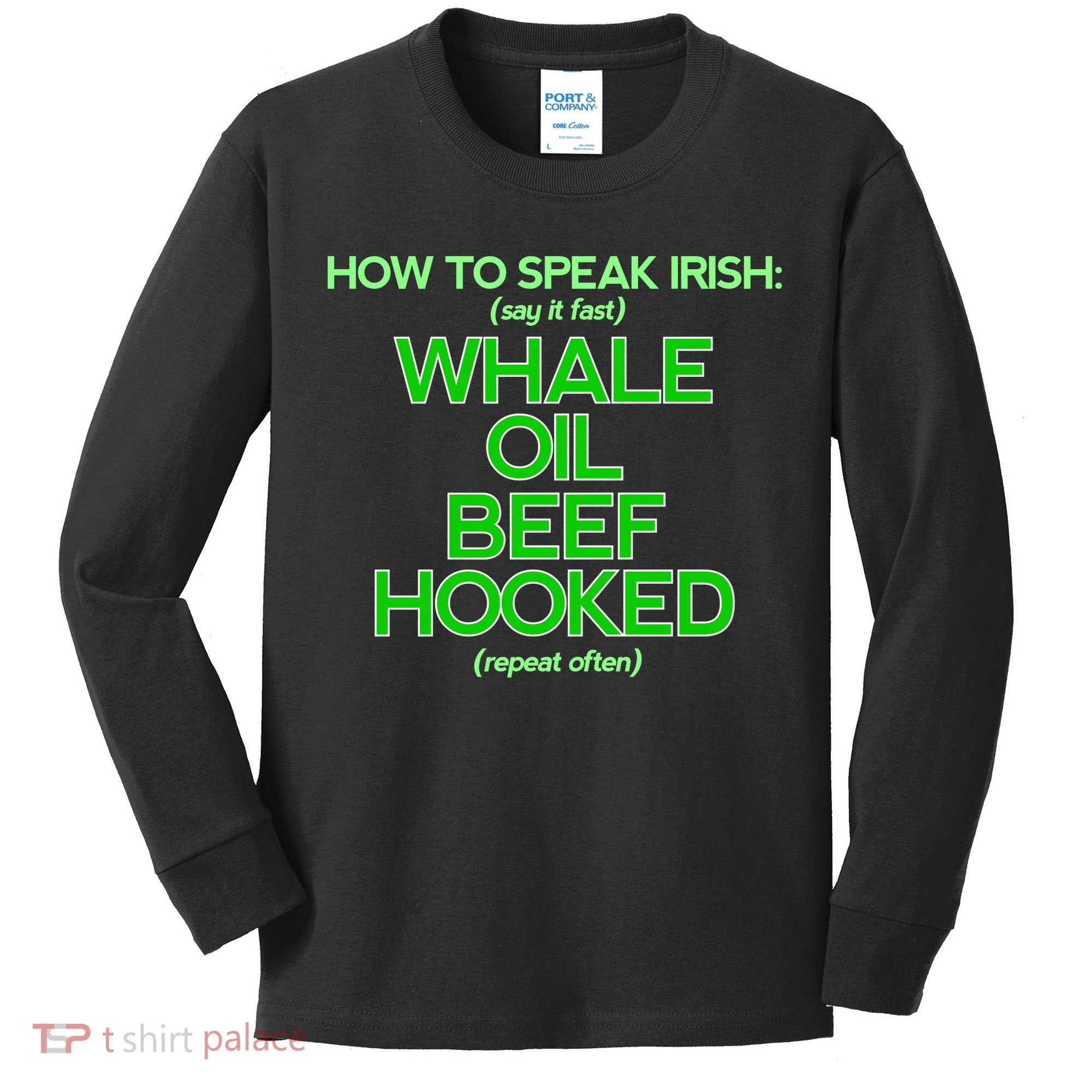 Whale Oil Beef Hooked Kids Long Sleeve Shirt