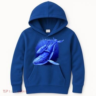 Whale Song of the Deep Kids Hoodie