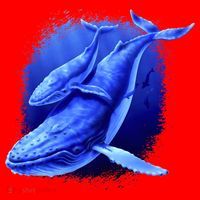 Whale Song of the Deep Santa Hat thumb 1