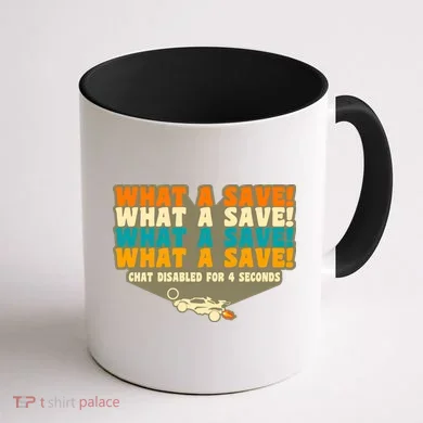 What A Save Rocket Soccer Coffee Mug back