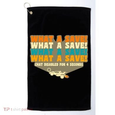 What A Save Rocket Soccer Golf Towel