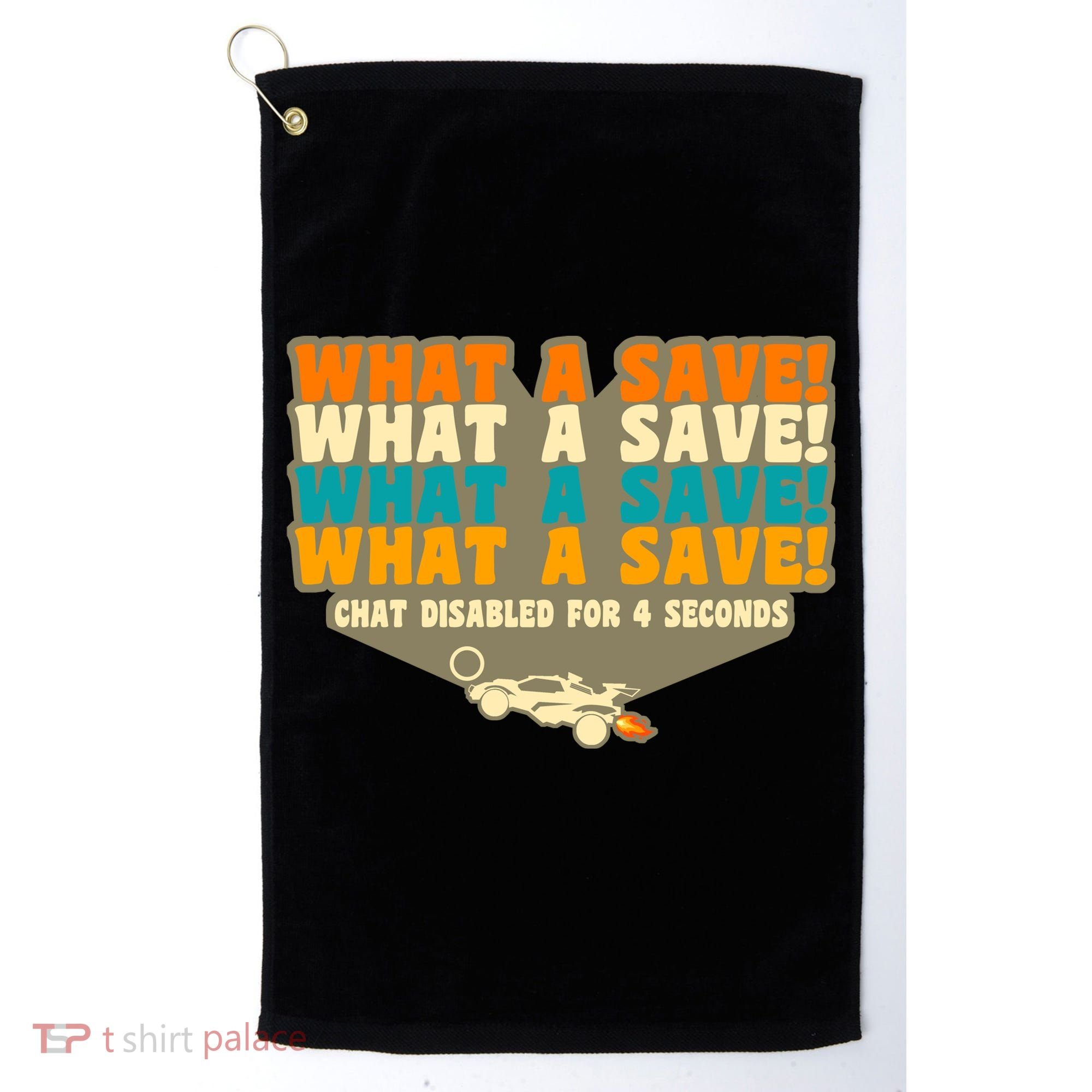 What A Save Rocket Soccer Golf Towel