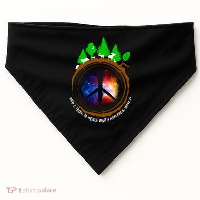 What A Wonderful World USA-Made Doggie Bandana