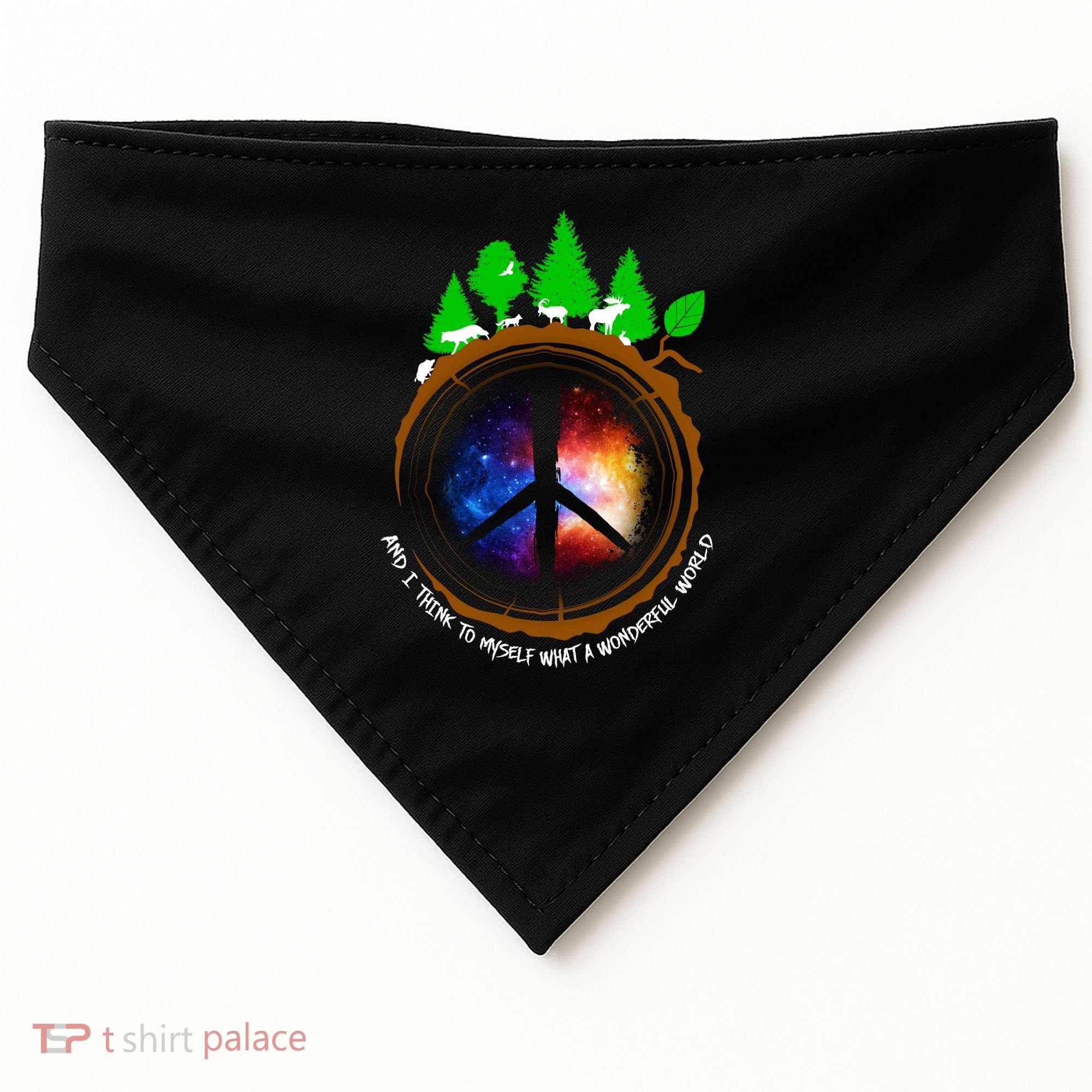 What A Wonderful World USA-Made Doggie Bandana