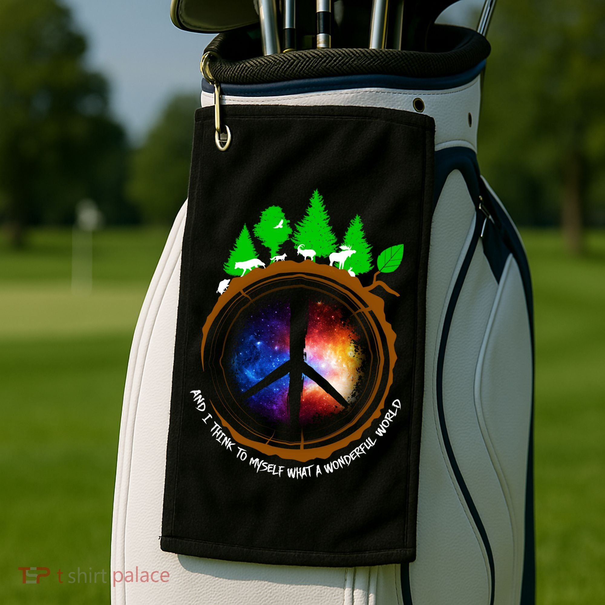What A Wonderful World Golf Towel