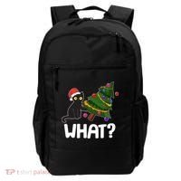 What? Bad Cat Knocking Over Christmas Tree Backpack thumb 0