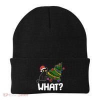What? Bad Cat Knocking Over Christmas Tree Beanie thumb 0