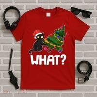 What? Bad Cat Knocking Over Christmas Tree T-Shirt thumb 5