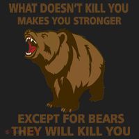 What Doesn't Kill You Makes You Stronger Except For Bears Hat thumb 2