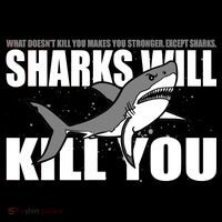 What Doesn't Kill You Stronger Except Sharks Backpack thumb 2