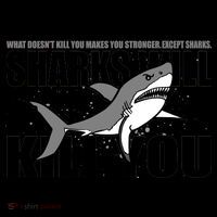 What Doesn't Kill You Stronger Except Sharks Coffee Mug thumb 5