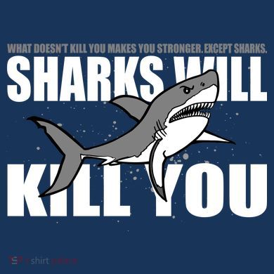 What Doesn't Kill You Stronger Except Sharks Short Acrylic Beanie