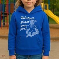 What Ever Floats Your Goat Kids Hoodie thumb 3