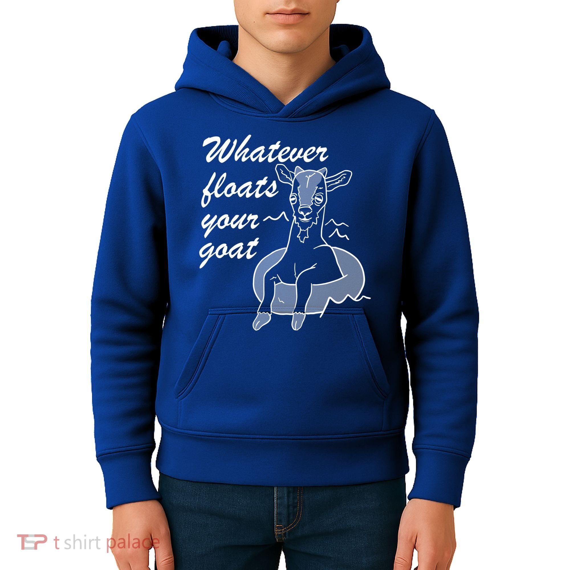 What Ever Floats Your Goat Kids Hoodie