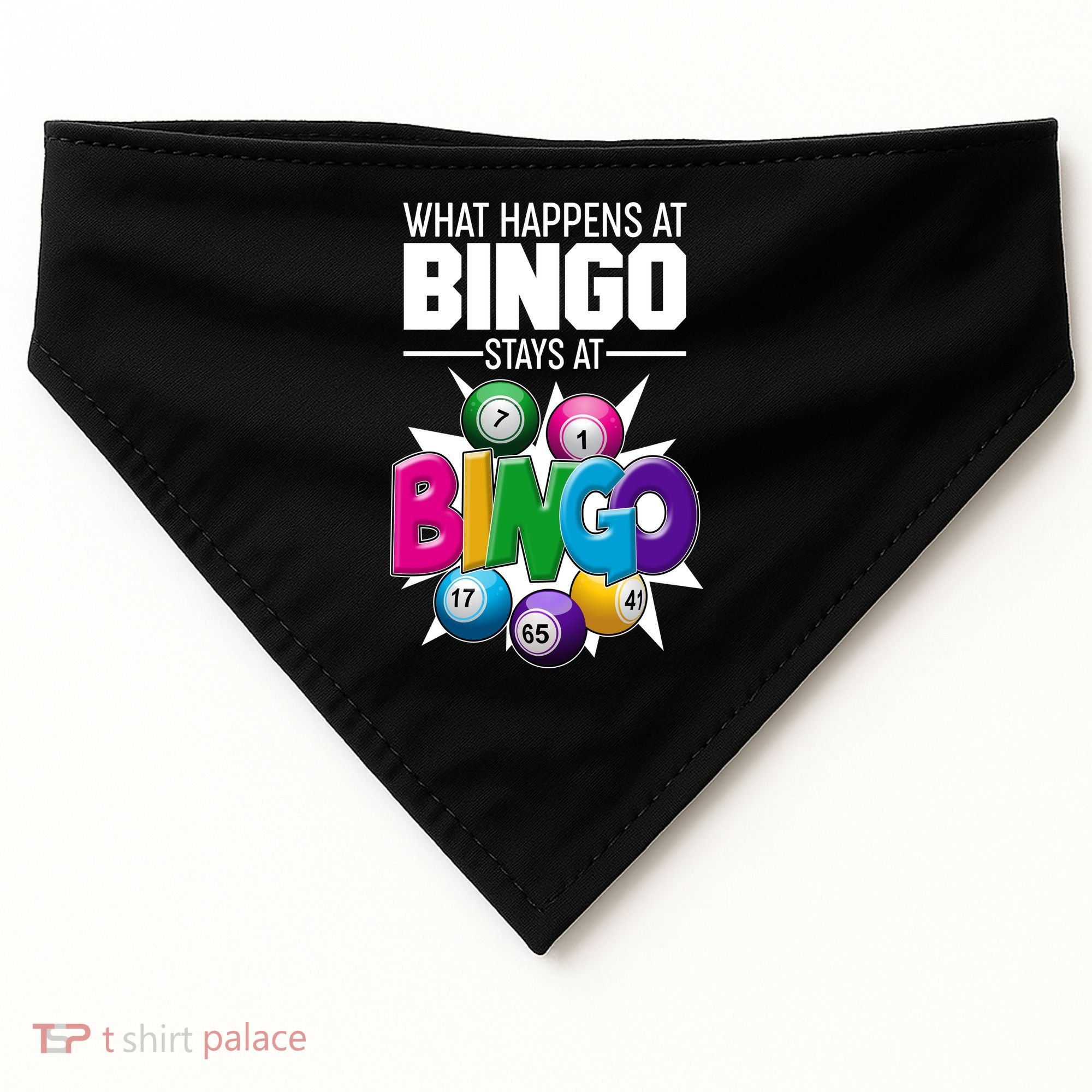 What Happens At Bingo Stays At Bingo USA-Made Doggie Bandana