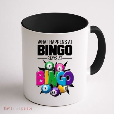 What Happens At Bingo Stays At Bingo Coffee Mug back