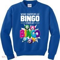 What Happens At Bingo Stays At Bingo Kids Sweatshirt thumb 0