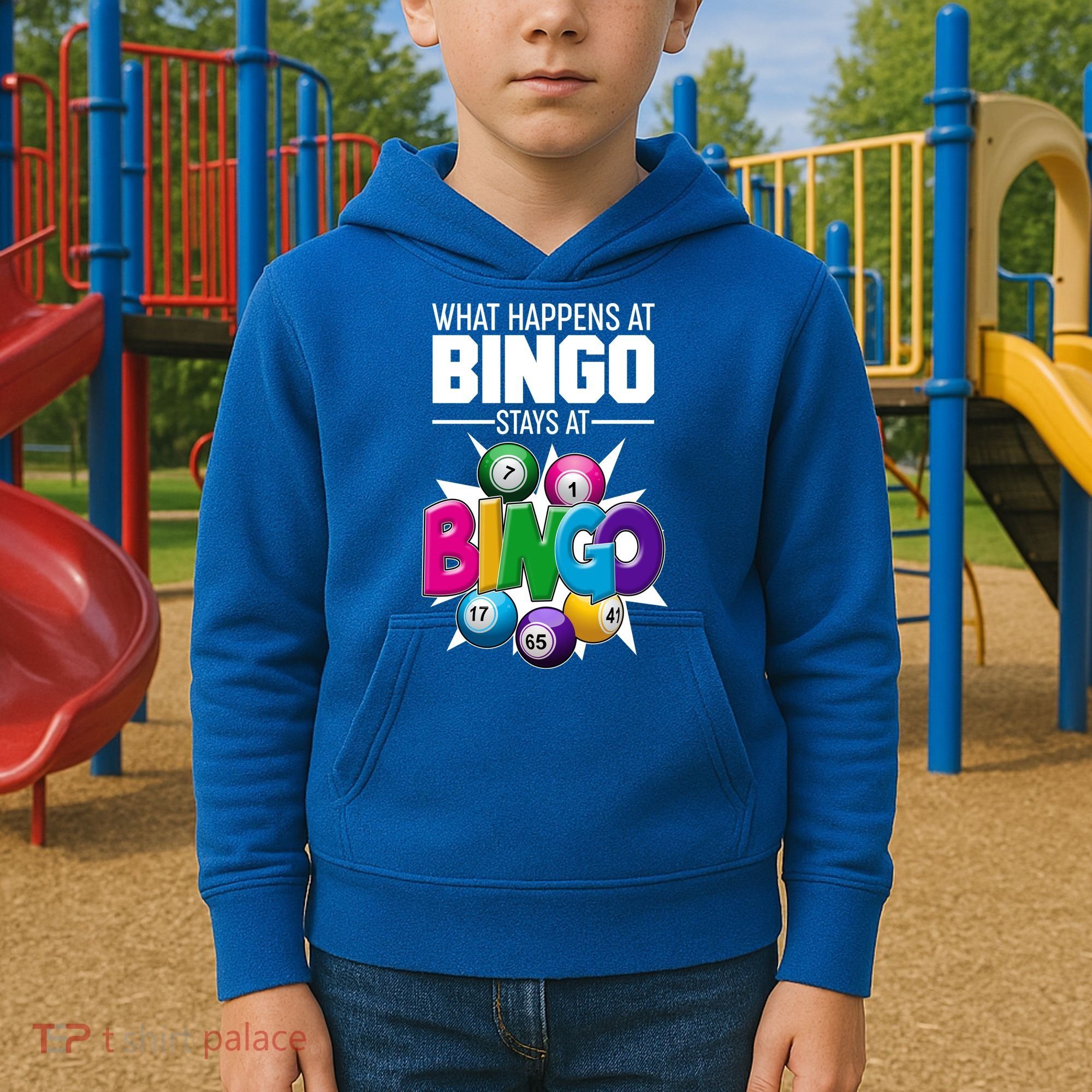 What Happens At Bingo Stays At Bingo Kids Hoodie