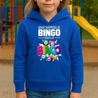 What Happens At Bingo Stays At Bingo Kids Hoodie thumb 3