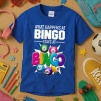 What Happens At Bingo Stays At Bingo Kids T-Shirt thumb 3