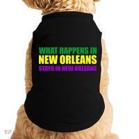 What Happens in New Orleans Stays in New Orleans Mardi Gras Doggie Tank thumb 0
