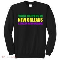What Happens in New Orleans Stays in New Orleans Mardi Gras Sweatshirt thumb 0