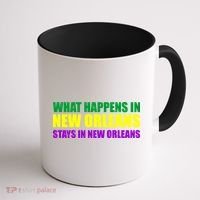 What Happens in New Orleans Stays in New Orleans Mardi Gras Coffee Mug thumb 1