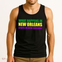 What Happens in New Orleans Stays in New Orleans Mardi Gras Tank Top thumb 3