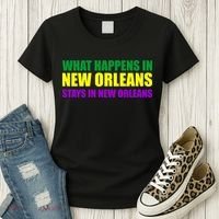 What Happens in New Orleans Stays in New Orleans Mardi Gras Women's T-Shirt thumb 3