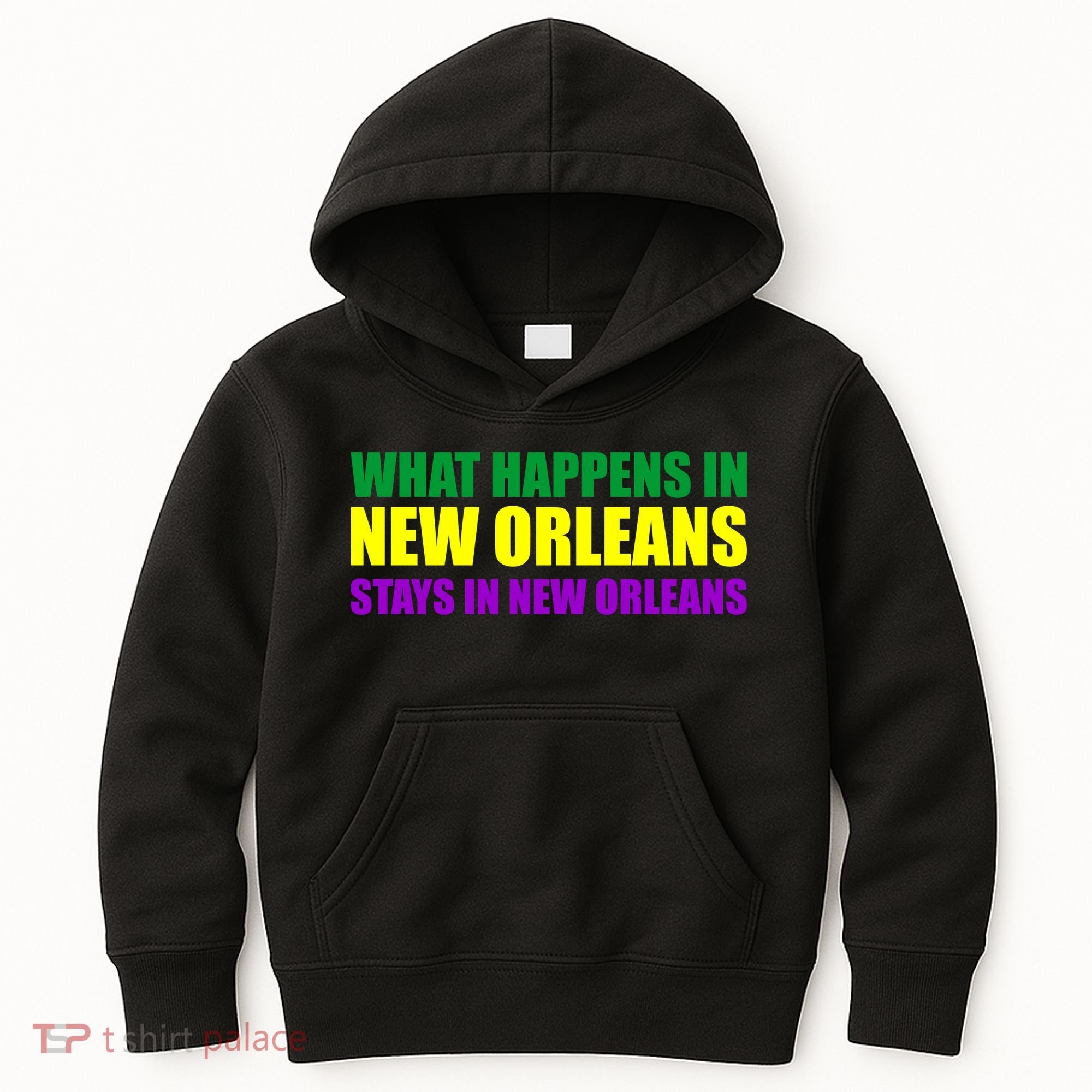 What Happens in New Orleans Stays in New Orleans Mardi Gras Kids Hoodie