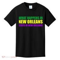 What Happens in New Orleans Stays in New Orleans Mardi Gras Kids T-Shirt thumb 0