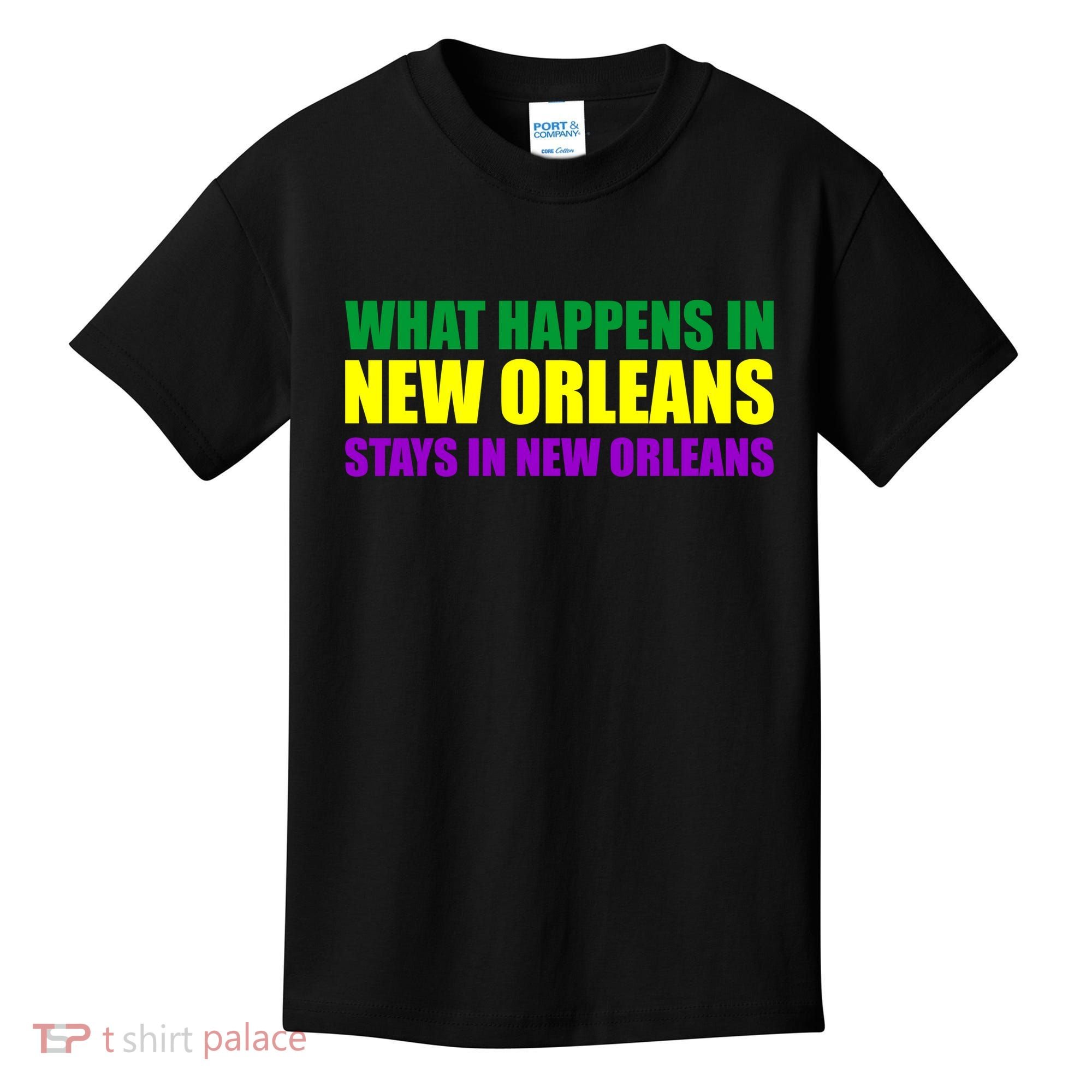 What Happens in New Orleans Stays in New Orleans Mardi Gras Kids T-Shirt