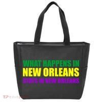 What Happens in New Orleans Stays in New Orleans Mardi Gras Tote Bag thumb 0