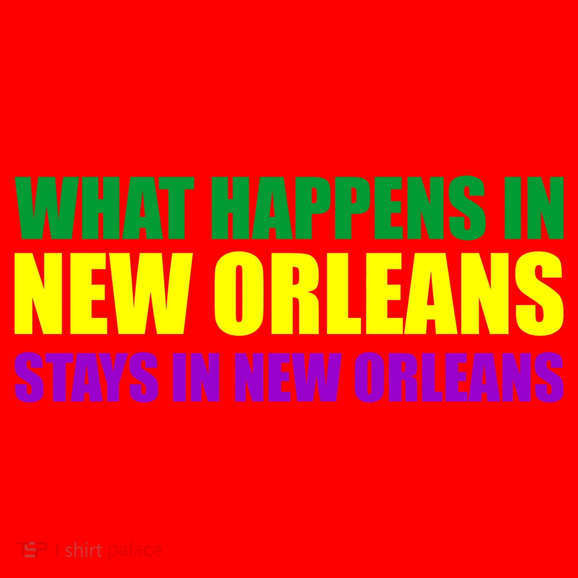 What Happens in New Orleans Stays in New Orleans Mardi Gras Santa Hat