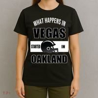 What Happens In Vegas started In Oakland Football T-Shirt thumb 4