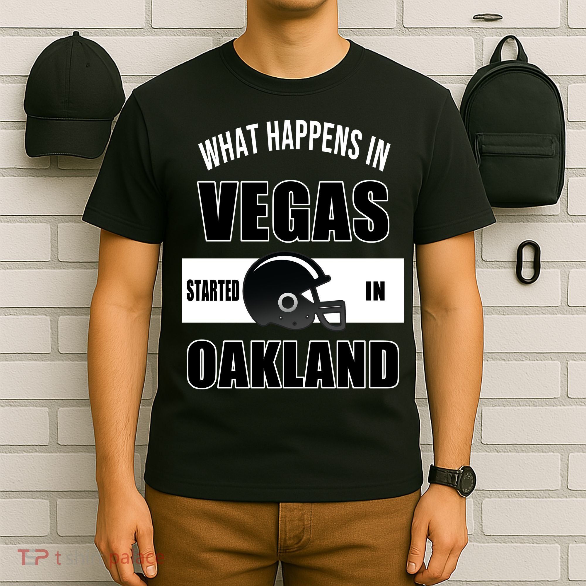 What Happens In Vegas started In Oakland Football T-Shirt